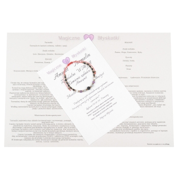 Bransoletka celebrytka TURMALIN + znak zodiaku WAGA zodiak